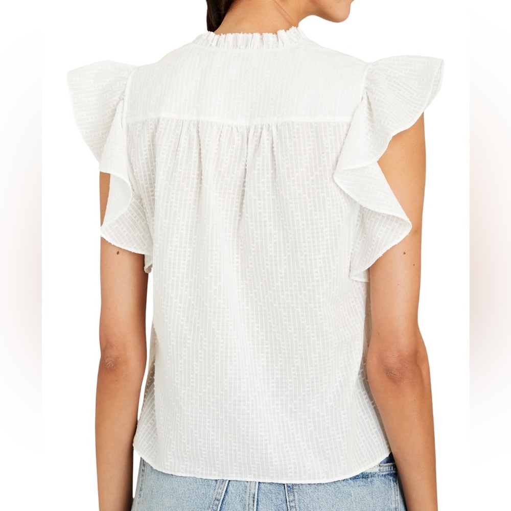 INTERMIX White Ruffle Blouse - Picture 4 of 13